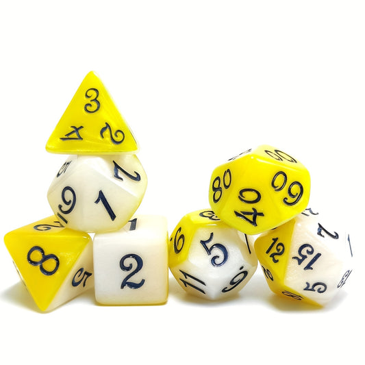 FREE Today: Yellow And Cream Colored Layered Dice Set