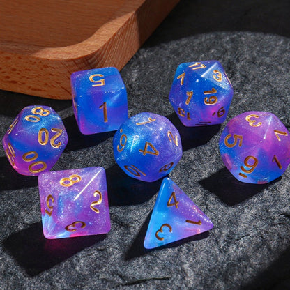 FREE Today: Pink And Blue Star Galaxy Dice Set