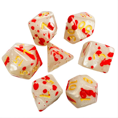 FREE Today: Pearl Blood Stain DND Dice Set
