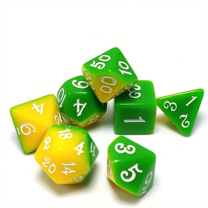 FREE Today: Yellow Green Layered Design Board Game Dice Set