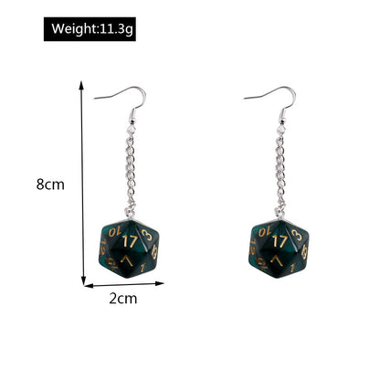 FREE Today: Green Marble Resin Drop Earrings D20