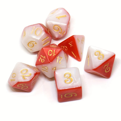 FREE Today: Red And Cream Layered Dice Set