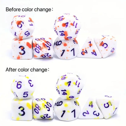 FREE Today: Magical Orange-red Spray-painted Temperature-changing Dice Set
