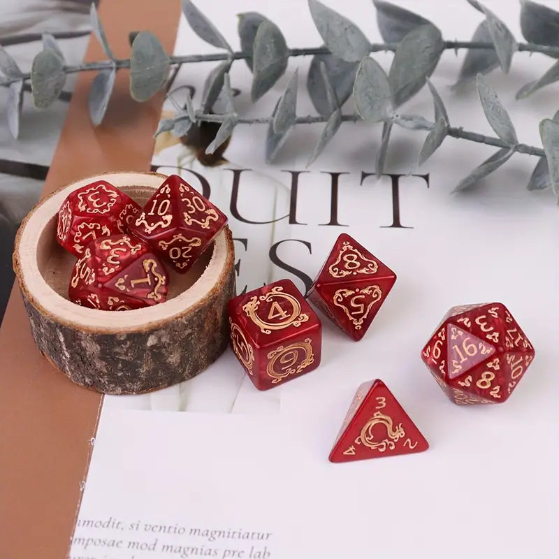 Dragon Pattern Polyhedral Dice Set