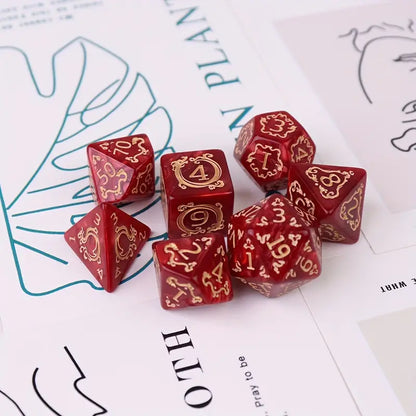 Dragon Pattern Polyhedral Dice Set