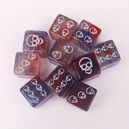 10pcs Skull Polyhedral Dice Set