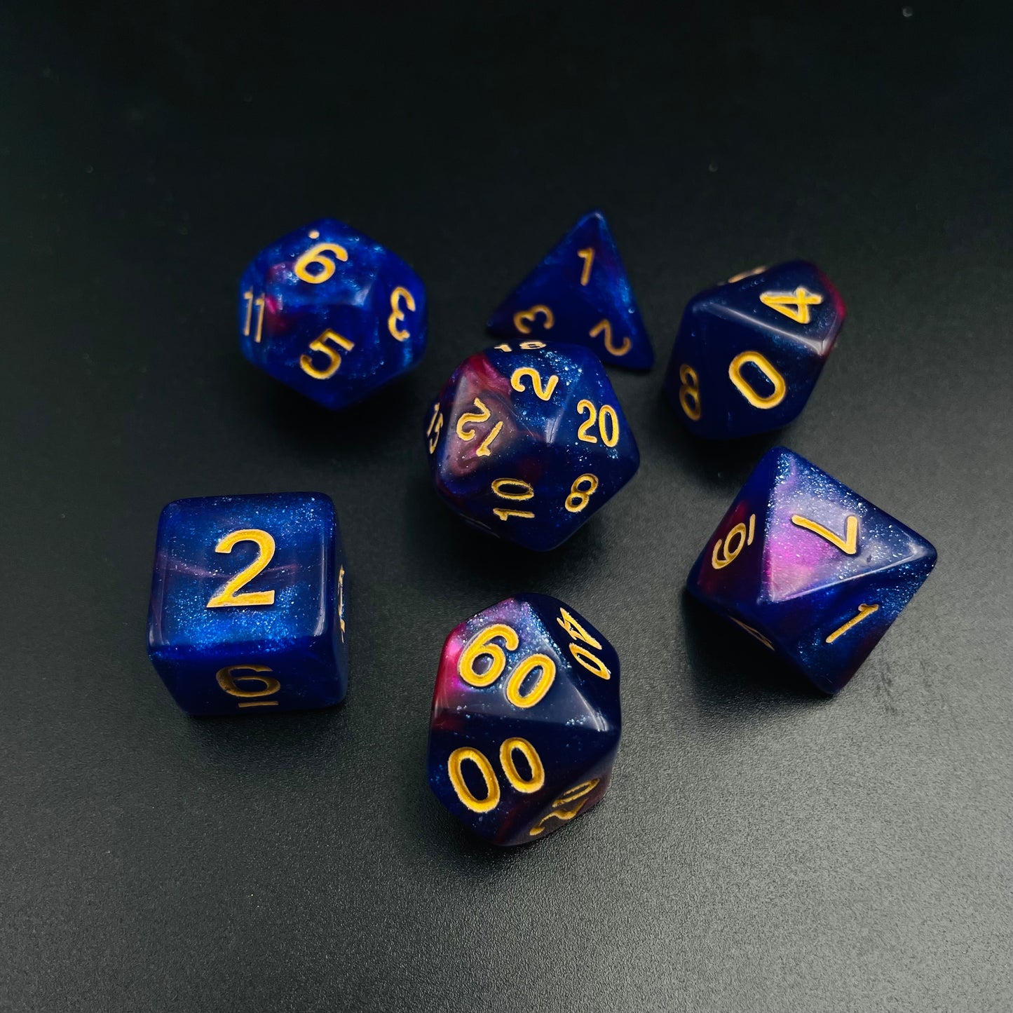 FREE Today: Astral Plane DnD Dice Set | Red Blue Swirling Galaxy