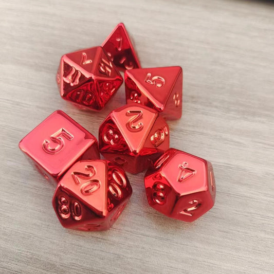 Red Chrome DnD Dice Set (Give away a random dice)