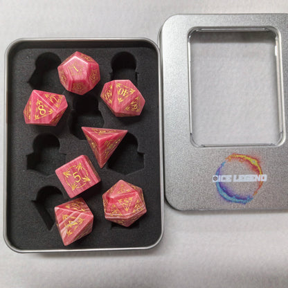 FREE Today: Red Malachite Gemstone Dice (Give away a Mystery Resin Dice)