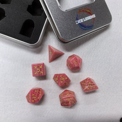 FREE Today: Red Malachite Gemstone Dice (Give away a Mystery Resin Dice)