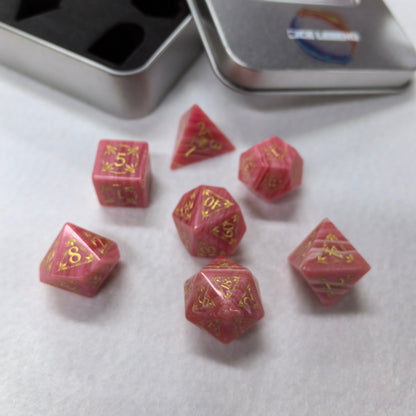 FREE Today: Red Malachite Gemstone Dice (Give away a Mystery Resin Dice)