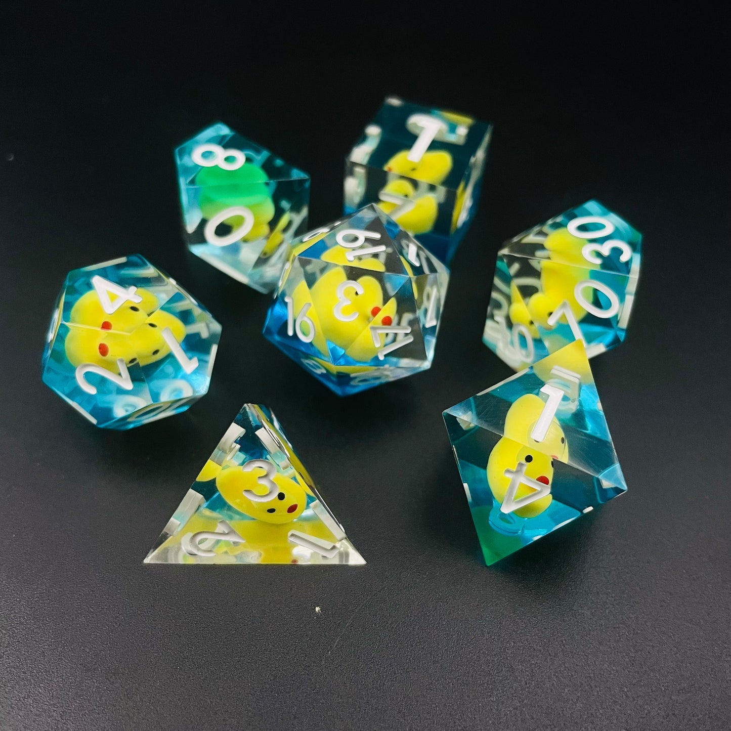FREE Today: Duck Resin Pointed Dice  (Give away a random dice set)