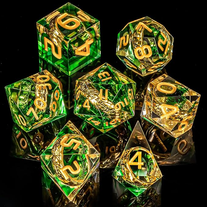 Handmade One Ring D&D Dice - The Rings Resin DND Dice