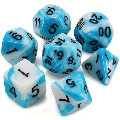 Blue sky and white clouds dice set