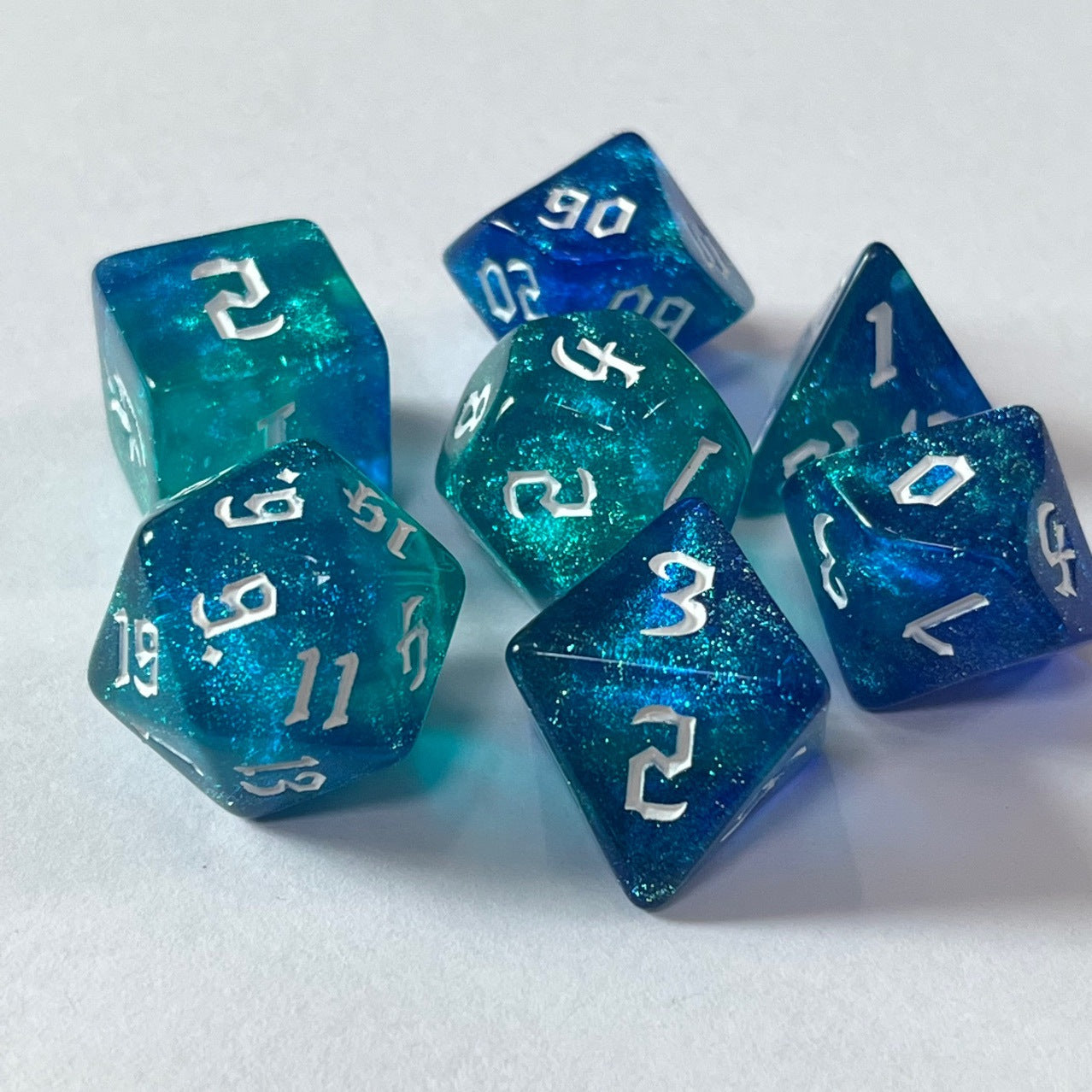 FREE Today: New Font Water Blue Dice Set