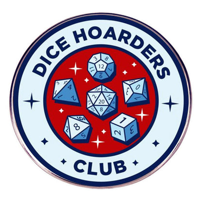 Dungeons and Dragons Lord Brooch Dice Hoarding Club Pin