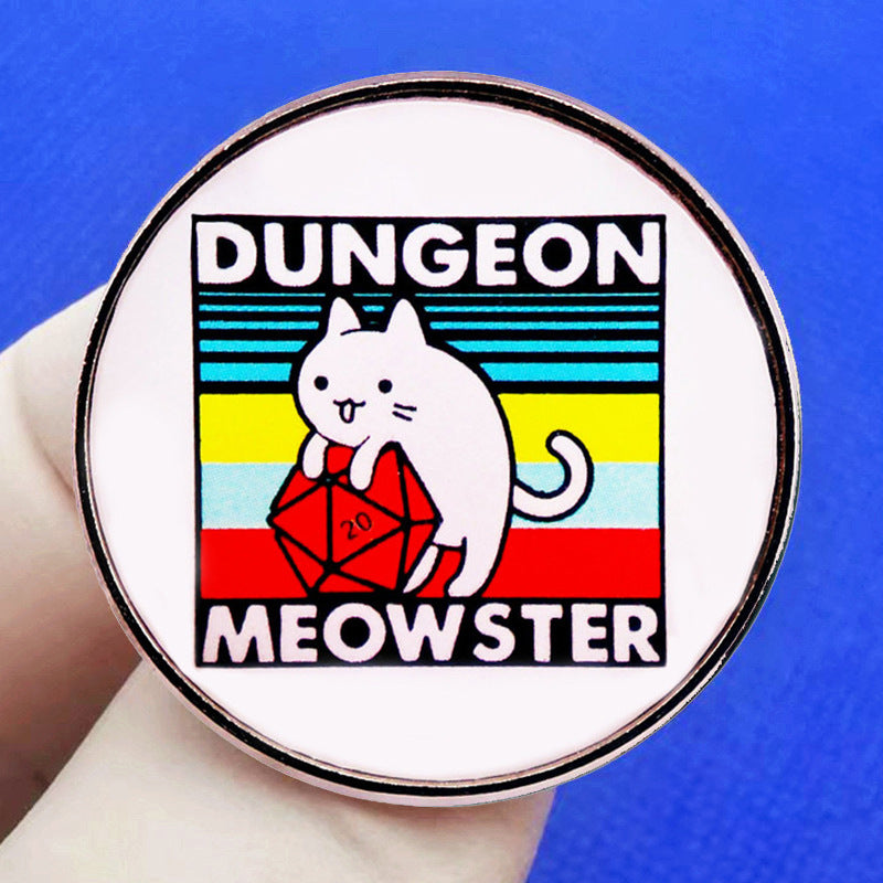 Dungeons & Dragons Cats Badge Pin