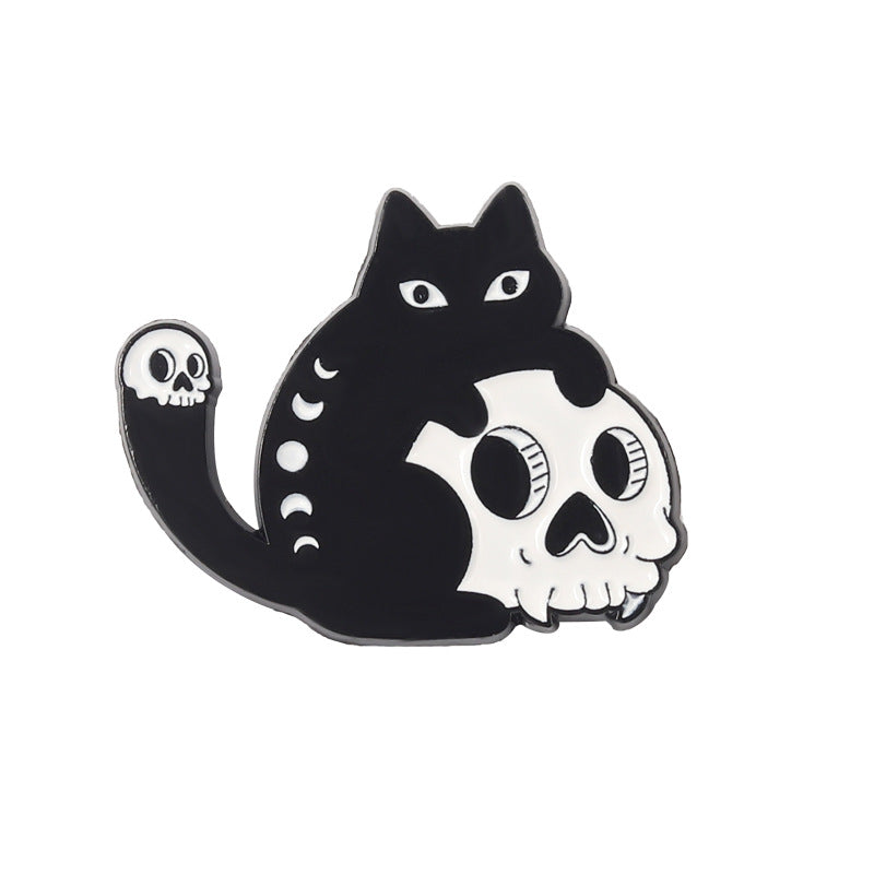 Halloween skull pin