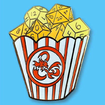 Dungeons and Dragons Popcorn Pin