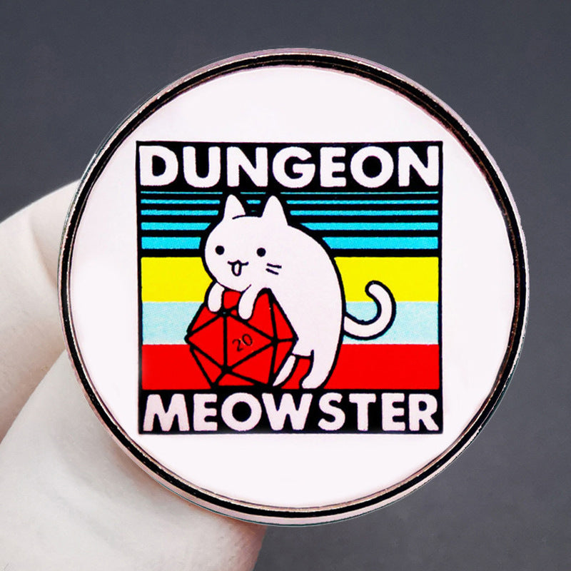 Dungeons & Dragons Cats Badge Pin