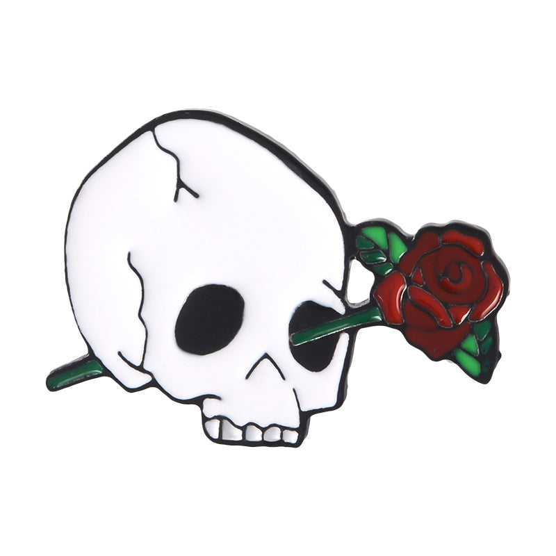 Halloween skull pin