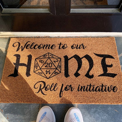 Welcome to our Home D20 Dice Doormat