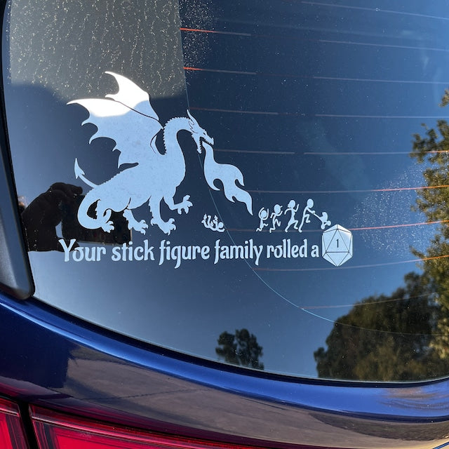 Dungeons and Dragons Your Stick Figure Family rolled a 1