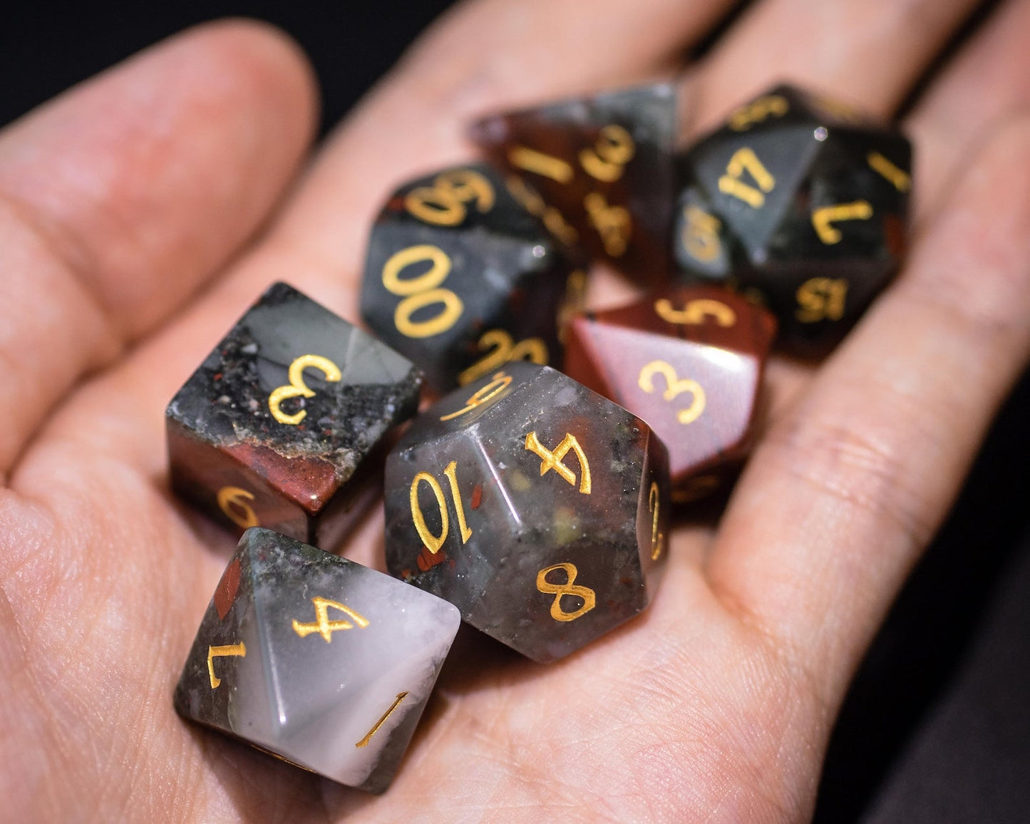 FREE Today: Bloodstone Gemstone Dice (Give away a random dice)