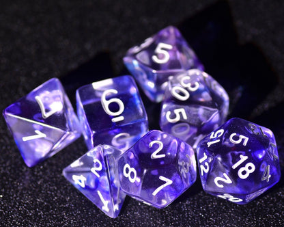 FREE Today: Blue illusion Dungeons and Dragons dice set