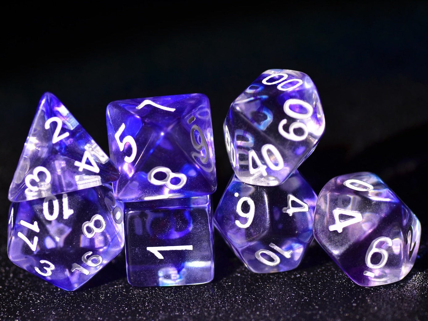 FREE Today: Blue illusion Dungeons and Dragons dice set