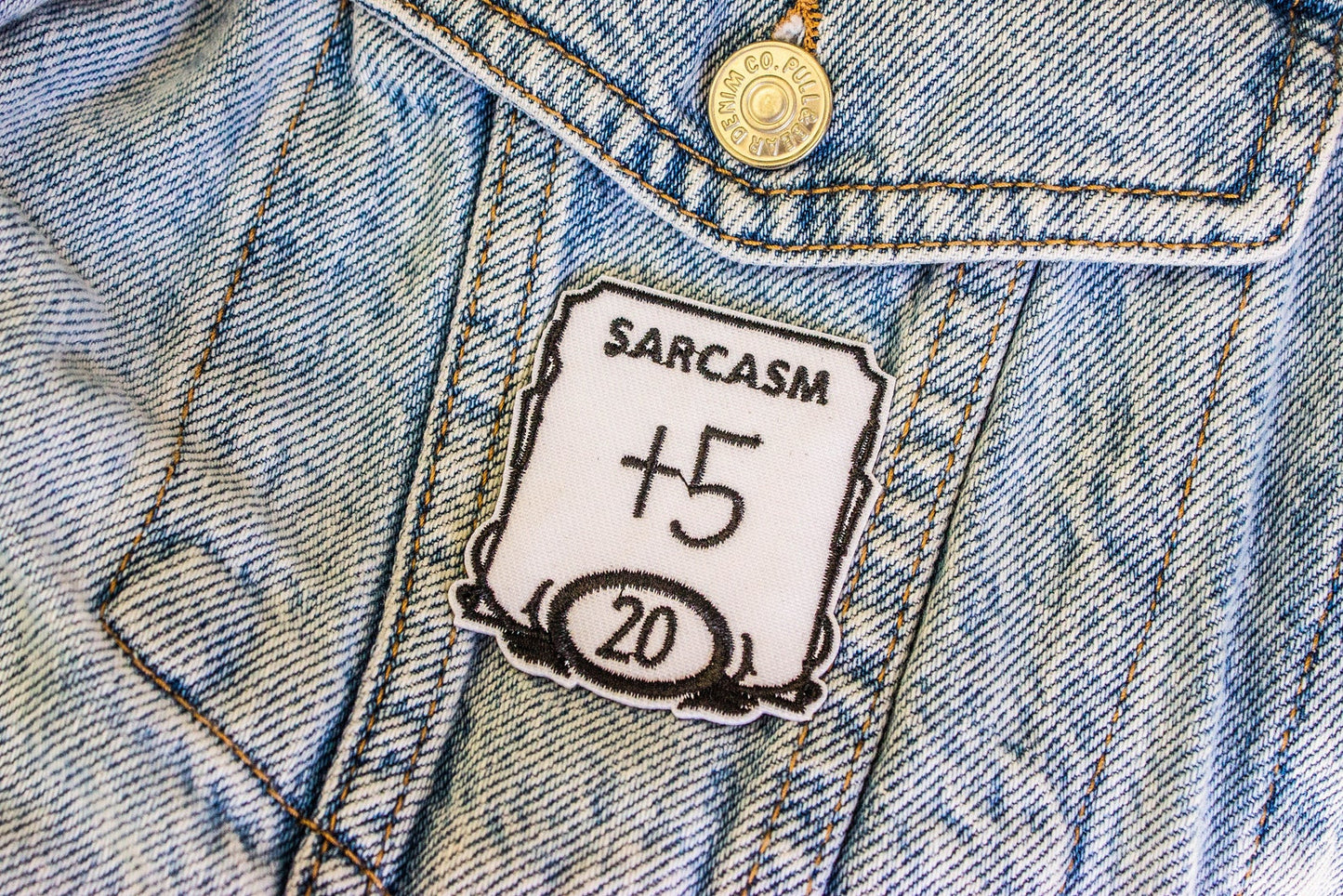 Dungeons & Dragons Sarcasm +5 Embroidered Patch - DnD