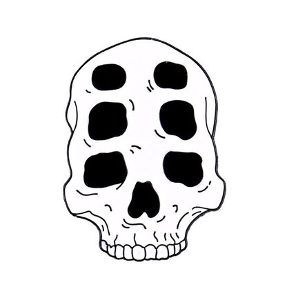skeleton skull clown funny horror pin