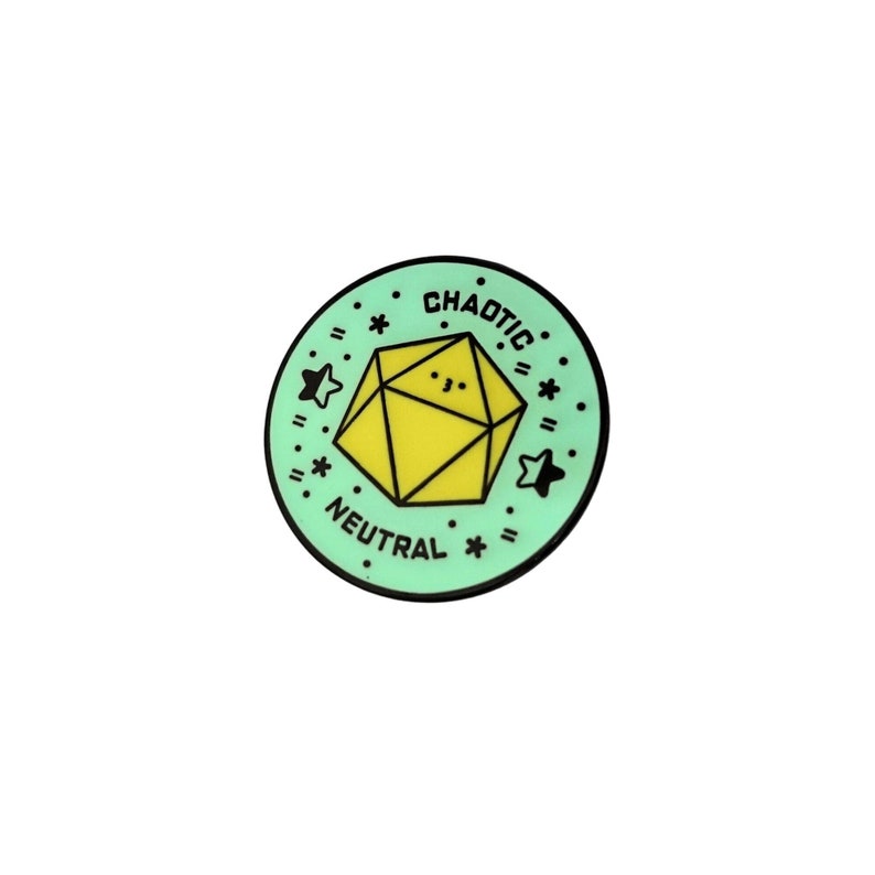 D&D Dungeons and Dragons Badge "Cute Chaotic Neutral" Enamel Pin Brooch Gifts for Geeks