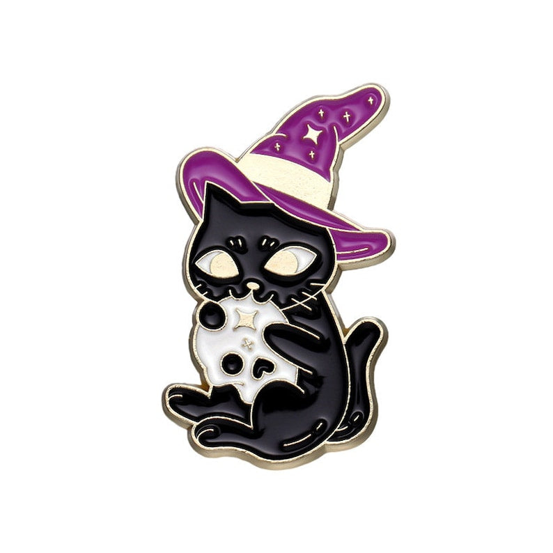 Cat Witch Enamel Pin