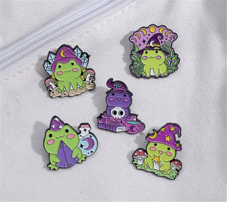 Frog Witch Wizard Magic enamel pin