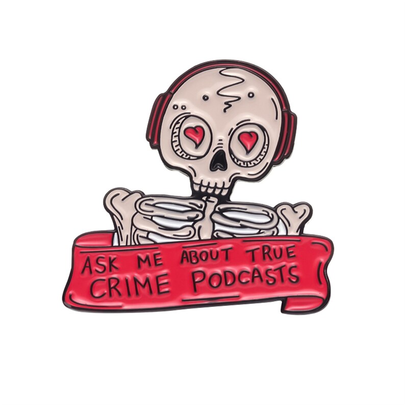 Skeleton Pin - Refuse to Commit Crime - Brooch