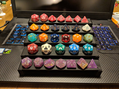 Dice Display Benches for Dice Collectors + Mystery Dice Set
