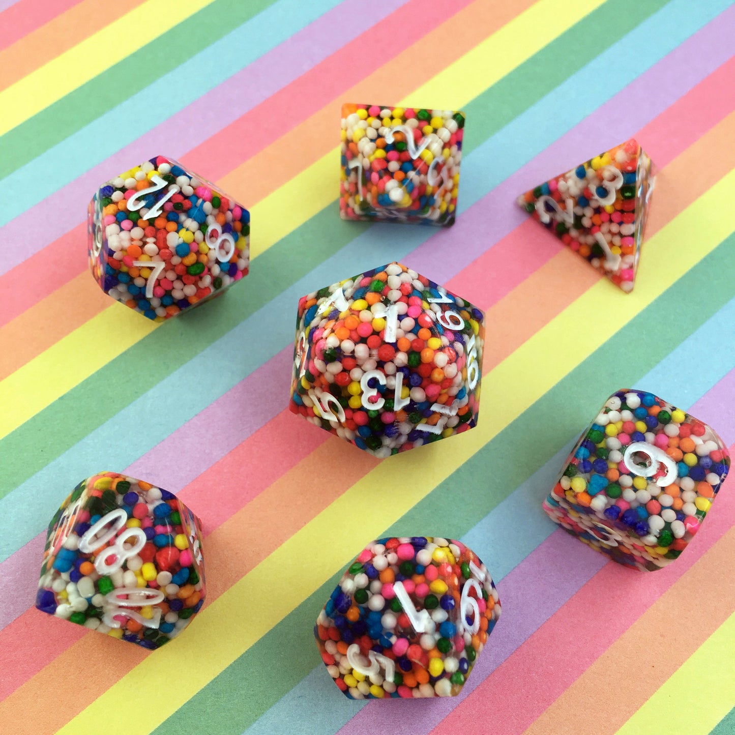 FREE Today: Rainbow Set of Dice (Give away a random dice set)