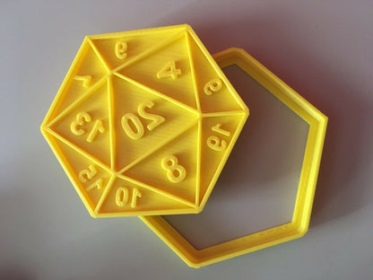 Cookie Dough Cutter Biscuit Stamp D20 dice - Dungeons and Dragons