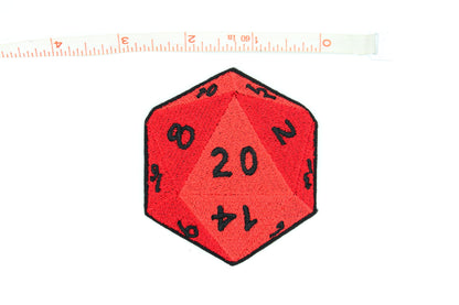 D20 Dice 20 Sided Die Embroidered Patch