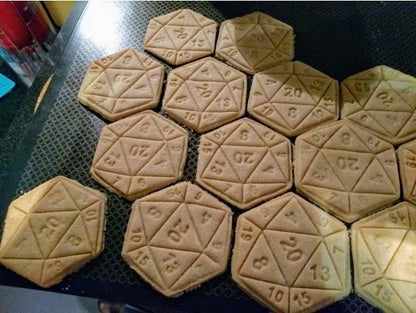 Cookie Dough Cutter Biscuit Stamp D20 dice - Dungeons and Dragons