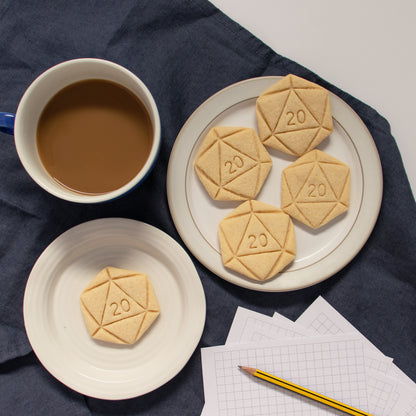 D20 cookie cutter - platonic geometric shape for lucky gamers