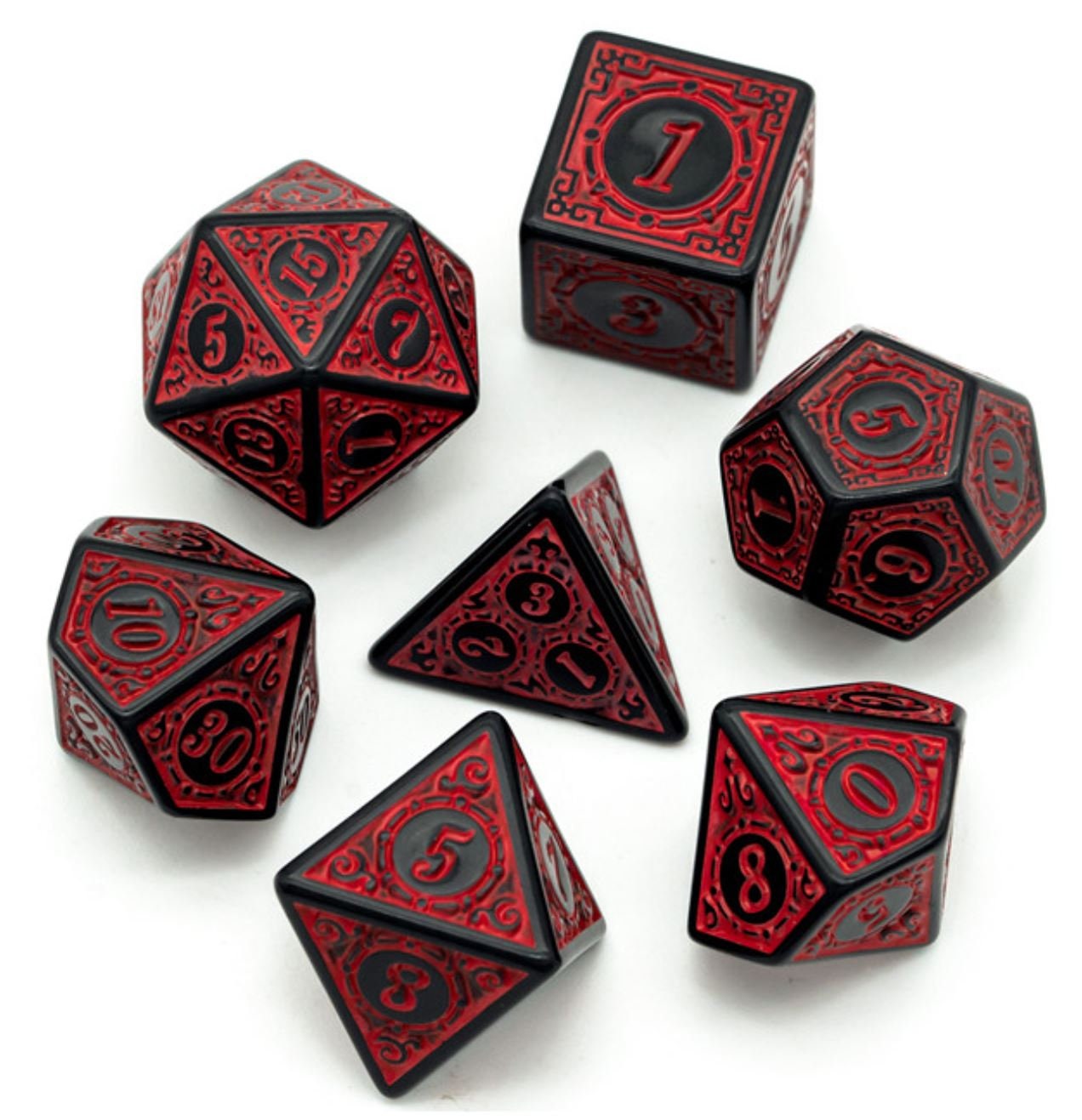 Antique Red DnD Dice Sets