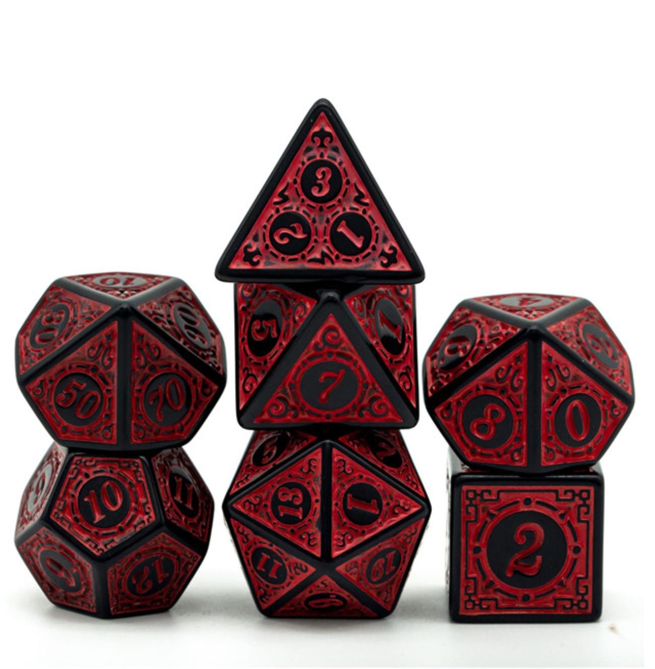Antique Red DnD Dice Sets