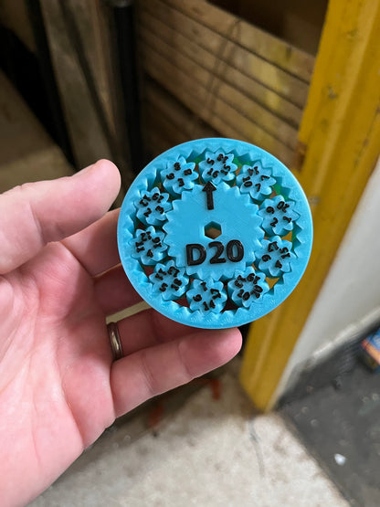 D20 Fidget Spinner Dice + Mystery Dice Set (Random Color)
