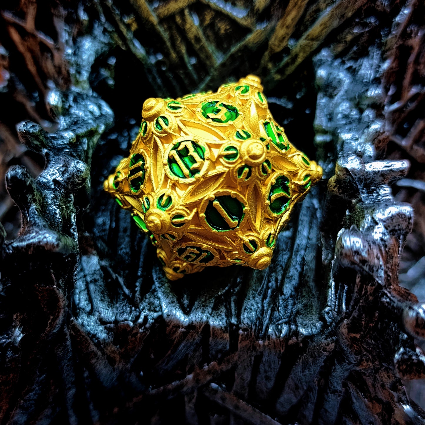 FREE Today: Enchanted Morningstars Yellow Green Metal Dice  (Give away a random dice set)