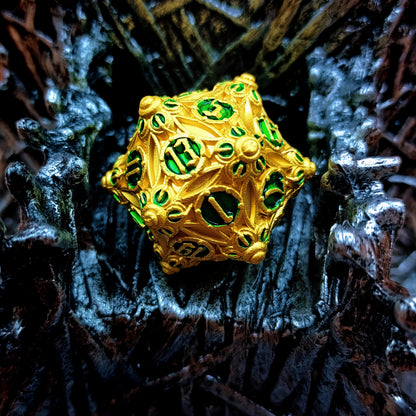 FREE Today: Enchanted Morningstars Yellow Green Metal Dice  (Give away a random dice set)
