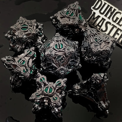 FREE Today: Dark Green Engine Metal Dice (Give away a random dice set)