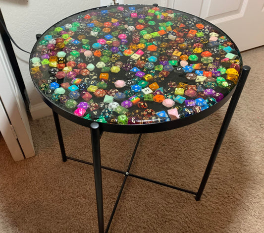 A set of dice on the table