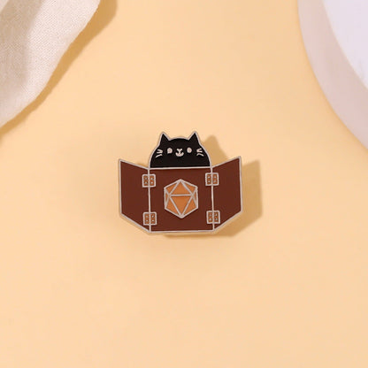 FREE Today: Dragon and Dungeon dungeon cat star man brooch pin